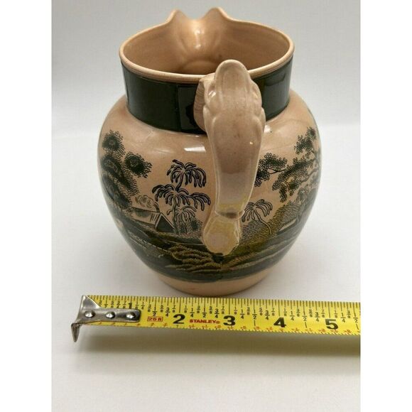Copeland Spode's Green/Tan Tower Small Pitcher England Small Rare HTF England - Picture 10 of 10